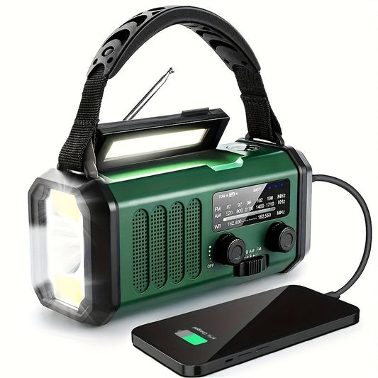 Solar Emergency Radio Power Bank LED Light