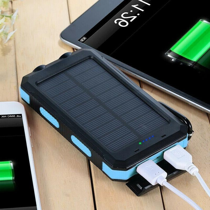 Solar Power Bank Charger Portable Battery Pack Waterproof