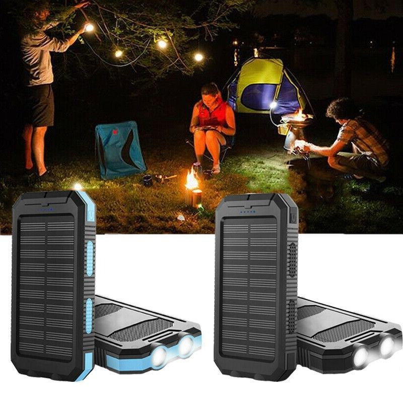 Solar Power Bank Charger Portable Battery Pack Waterproof