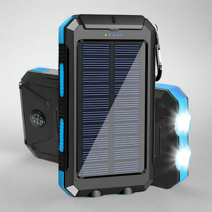 Solar Power Bank Charger Waterproof Torch Light