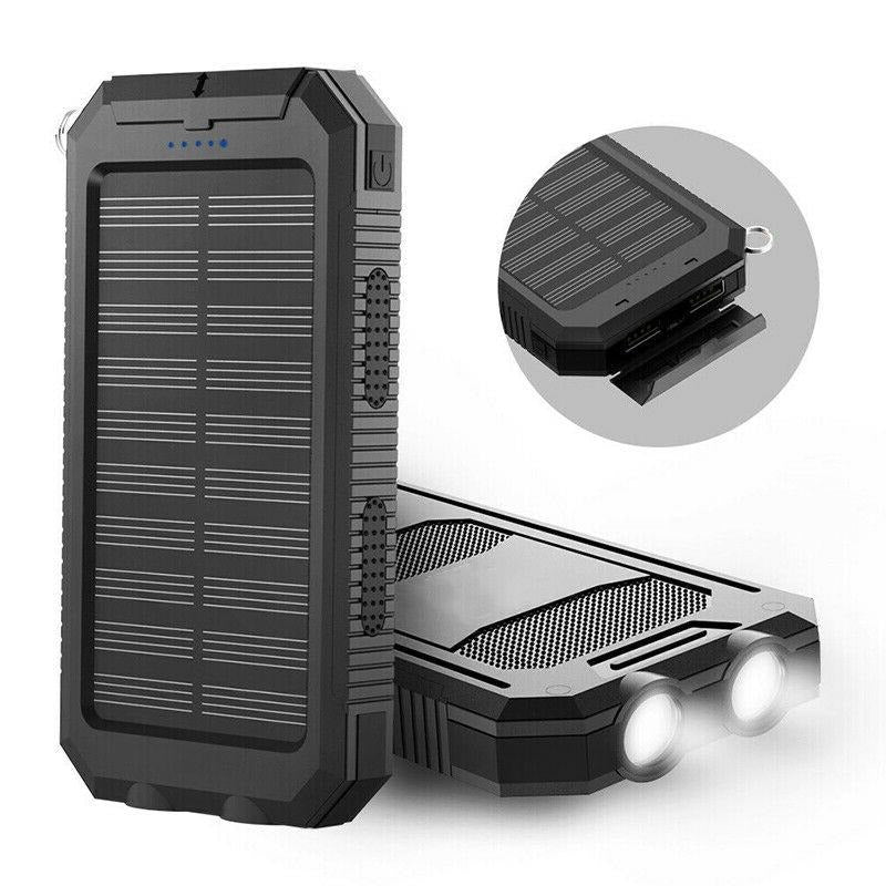 Solar Power Bank Charger Portable Battery Pack Waterproof