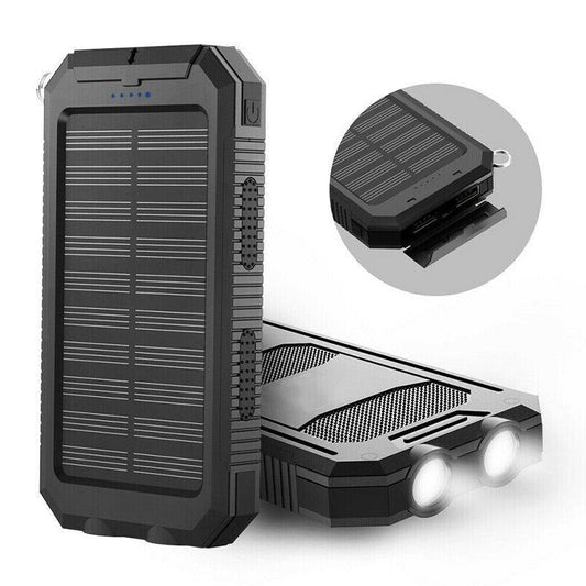 Solar Power Bank Charger Portable Battery Pack Waterproof