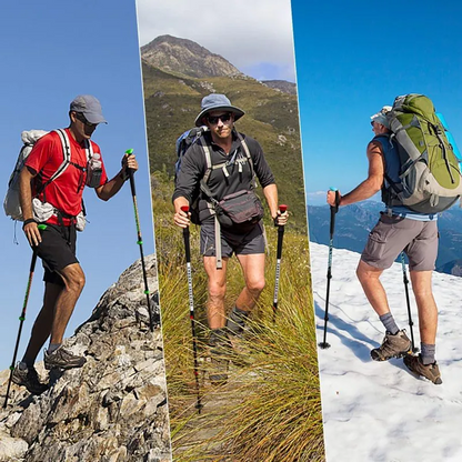 Hiking Walking Stick Survival Pole Adjustable Trekking Staff