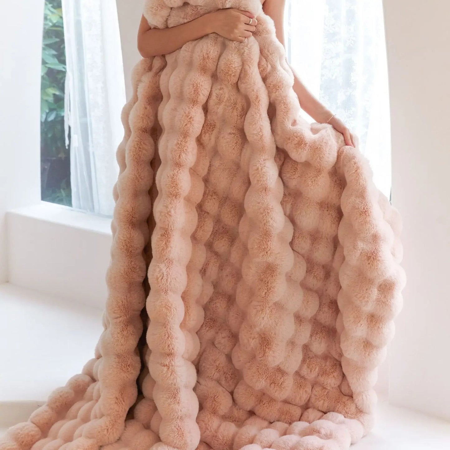 Wool Plush Throw Blanket