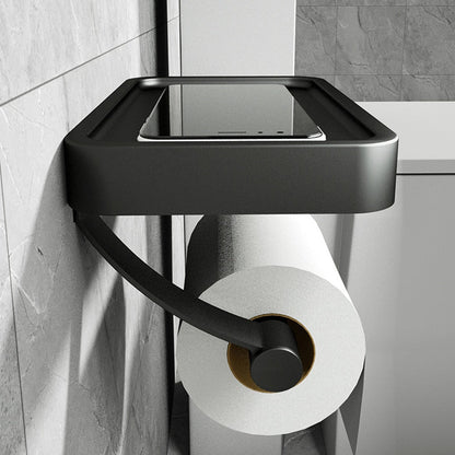 Toilet Roll Holder with Shelf Storage Unit