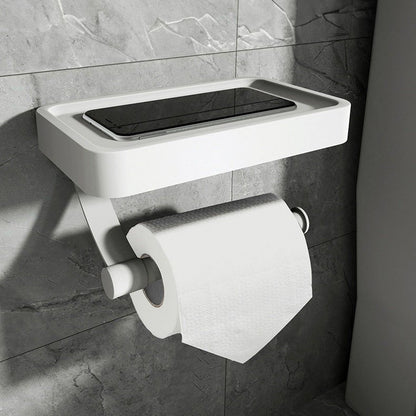 Toilet Roll Holder with Shelf Storage Unit