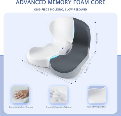 Truck Seat Cushion Memory Foam Lumbar Support Pillow