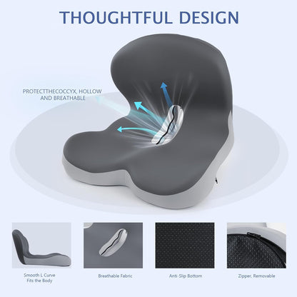 Truck Seat Cushion Memory Foam Lumbar Support Pillow