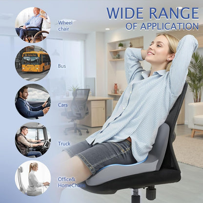 Truck Seat Cushion Memory Foam Lumbar Support Pillow