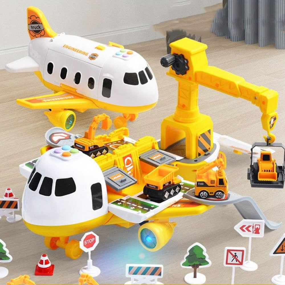 Airplane Vehicle Play Set Police Fireman Construction 3 Styles