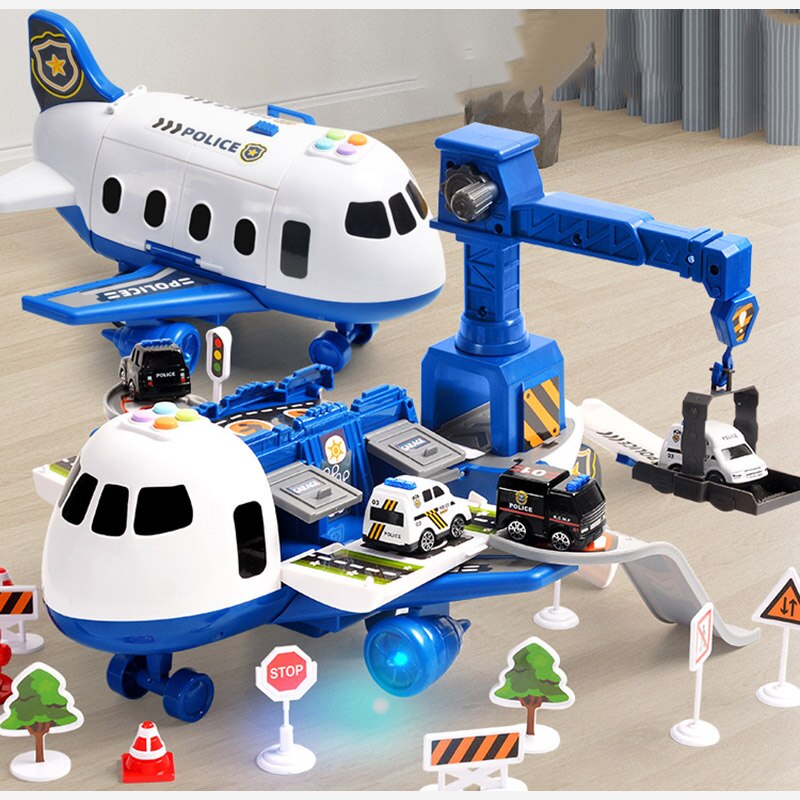 Airplane Vehicle Play Set Police Fireman Construction 3 Styles