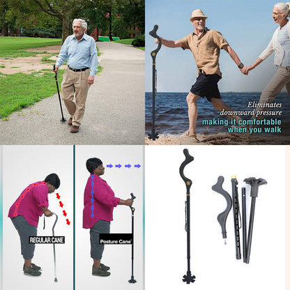 Adjustable Walking Stick Cane Ergonomic Grip Lightweight Design