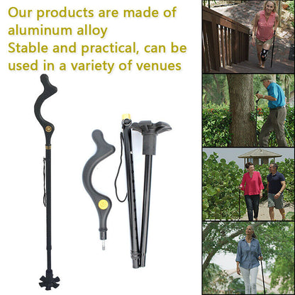 Adjustable Walking Stick Cane Ergonomic Grip Lightweight Design