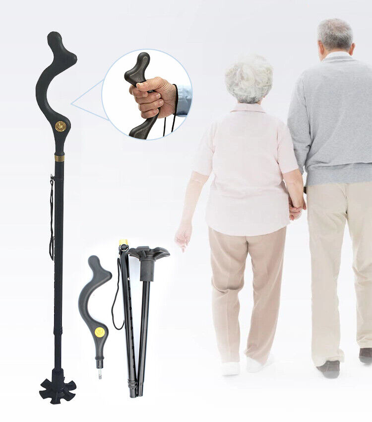 Adjustable Walking Stick Cane Ergonomic Grip Lightweight Design