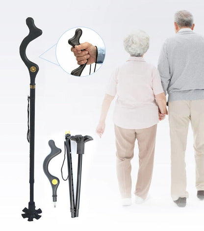 Adjustable Walking Stick Cane Ergonomic Grip Lightweight Design