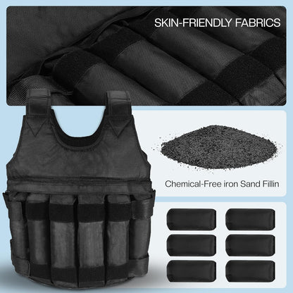 Weighted Training Vest 5Kg 10Kg 20Kg Adjustable Fitness Equipment