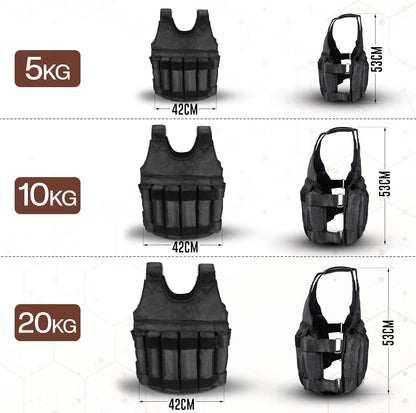 Weighted Training Vest 5Kg 10Kg 20Kg Adjustable Fitness Equipment