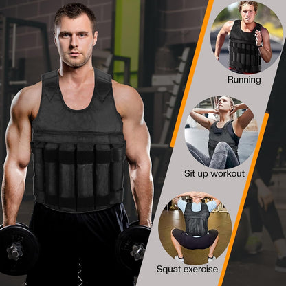 Weighted Training Vest 5Kg 10Kg 20Kg Adjustable Fitness Equipment