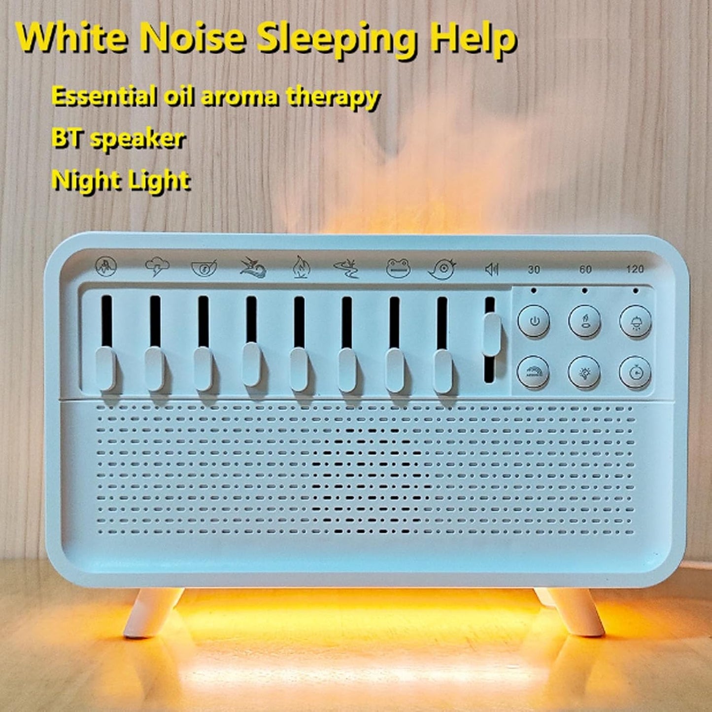White Noise Machine Humidifier Sound Machine Bluetooth Speaker Diffuser
