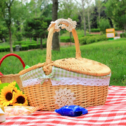 Wicker Picnic Basket Set with Utensils and Accessories