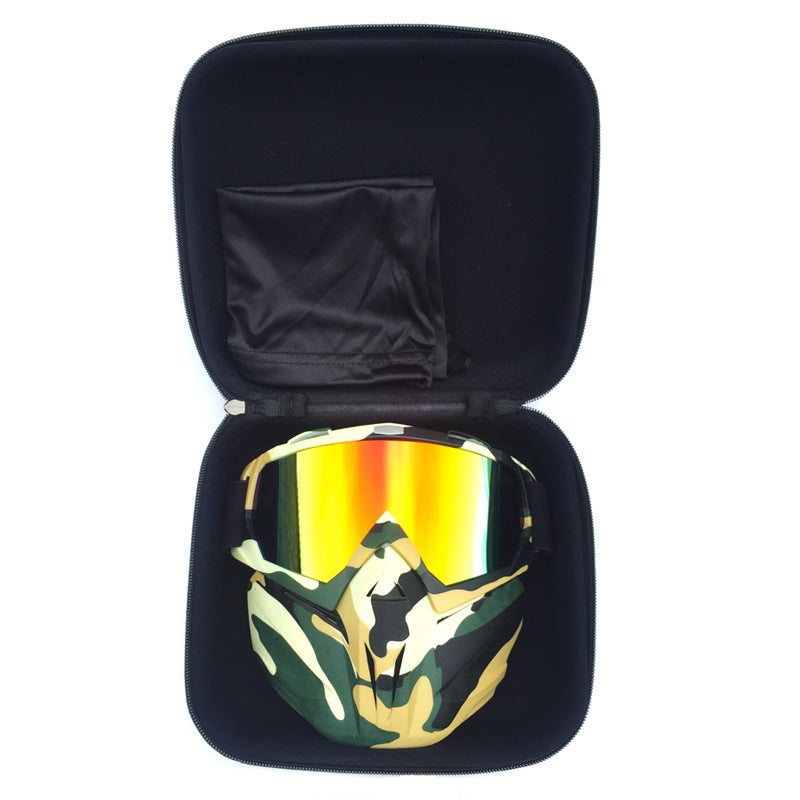 Ski Goggles with Storage Box Anti-Fog Windproof