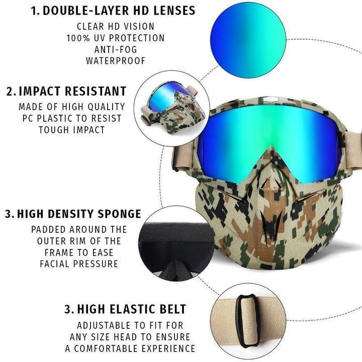 Ski Goggles with Storage Box Anti-Fog Windproof