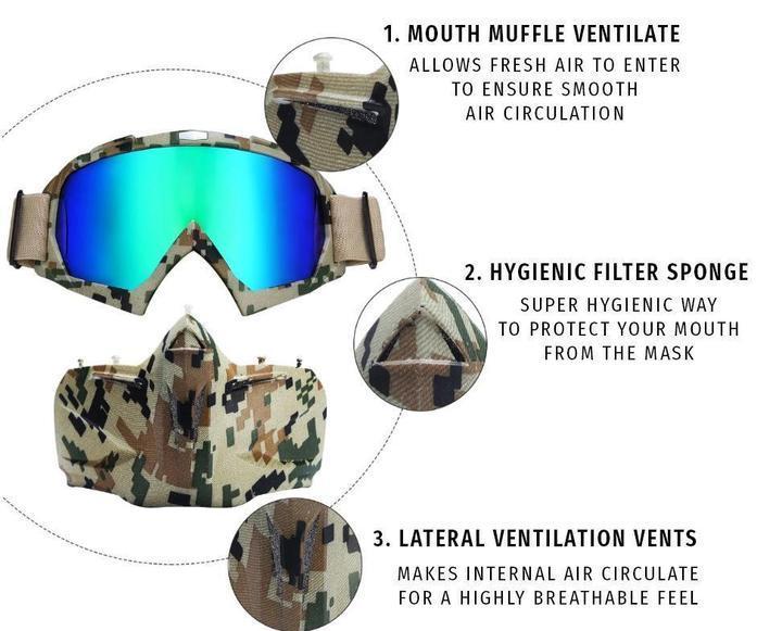 Ski Goggles with Storage Box Anti-Fog Windproof