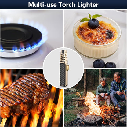 Butane Torch Lighter Windproof Flame Igniter Portable