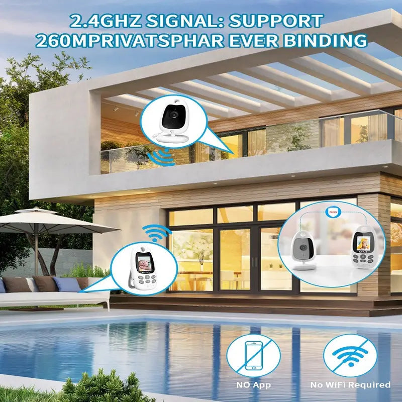 Wireless Baby Monitor Video Audio Night Vision Two-Way Communication