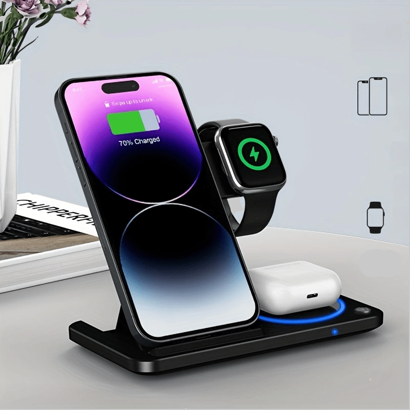 3 in 1 Wireless Charger Station for iPhone AirPods Apple Watch