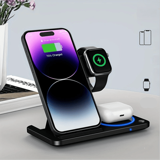 3 in 1 Wireless Charger Station for iPhone AirPods Apple Watch