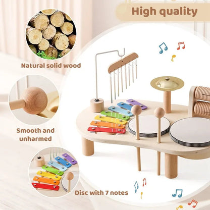 Wooden Music Station Toy for Kids