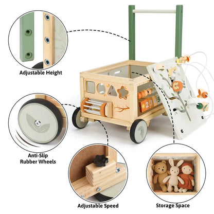 Adjustable Baby Walker Push Toy